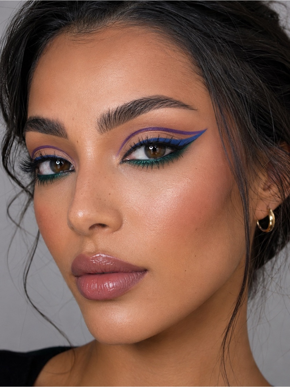 Wednesday Waterproof Precision Eyeliner - Purple, Green, Blue